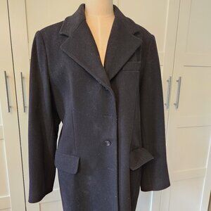 Anne Kline Classics Wool Blend Coat Size 14 Black